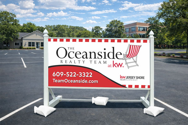 4x8 Keller Williams sign installed outdoors