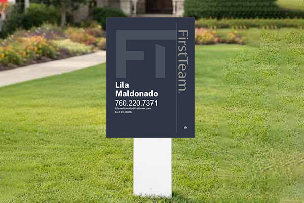 32x24 residential auction signs for property listings and bidder visibility