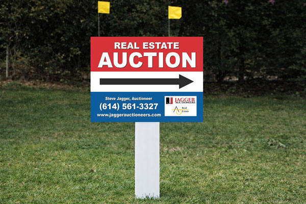 18x24 site yard sign for project promotion and directional use