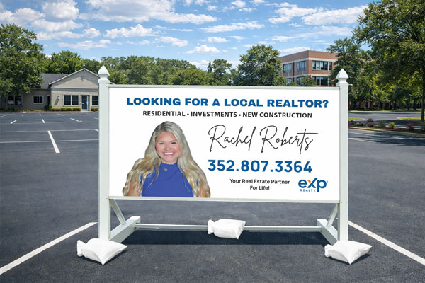 Realtor Signs installed outdoors