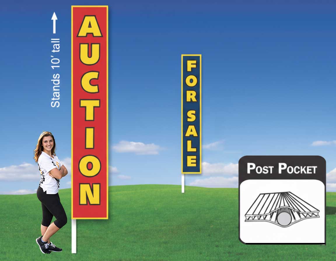 96x16 tall boy sign for high roadside visibility at entrances and corners